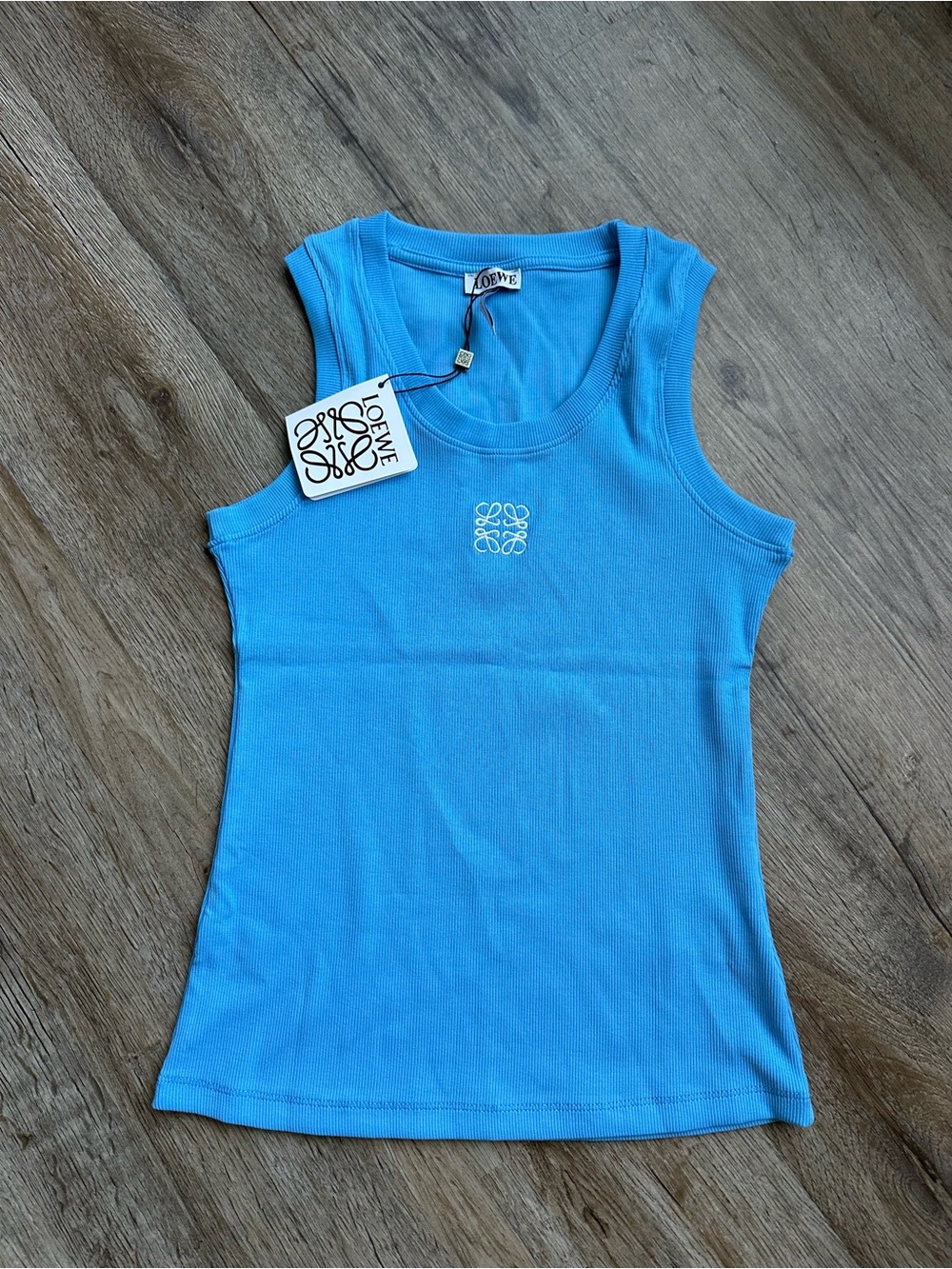 Loewe Ribbed Tank Top with Anagram Embroidery